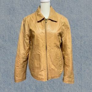 Vintage Wilsons Leather Women’s Tan Genuine Leather Jacket - Size Small